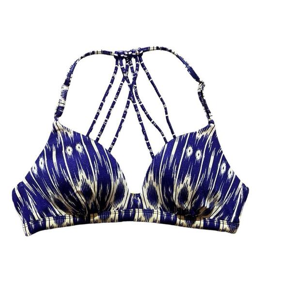 Athleta Other - Athleta Blue Bikini Top M Womens Strappy Swim